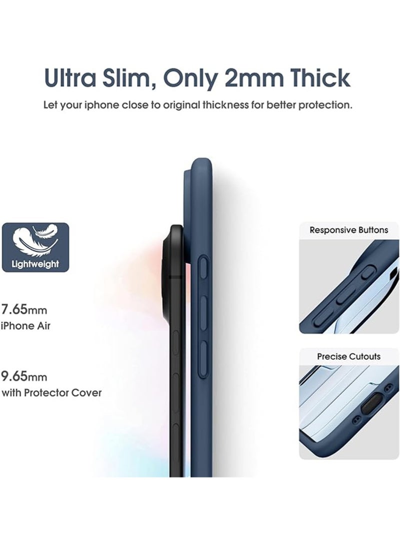 WRISTWISE Case Cover for iPhone 17 Air - [Camera All-Round Protection] [Soft Microfiber Lining Anti-Scratch] Shockproof Phone Case Cover, Blue - Image 4