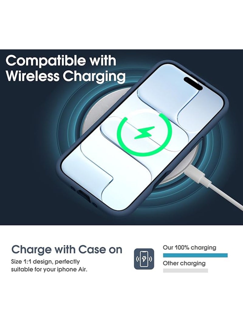 WRISTWISE Case Cover for iPhone 17 Air - [Camera All-Round Protection] [Soft Microfiber Lining Anti-Scratch] Shockproof Phone Case Cover, Blue - Image 5