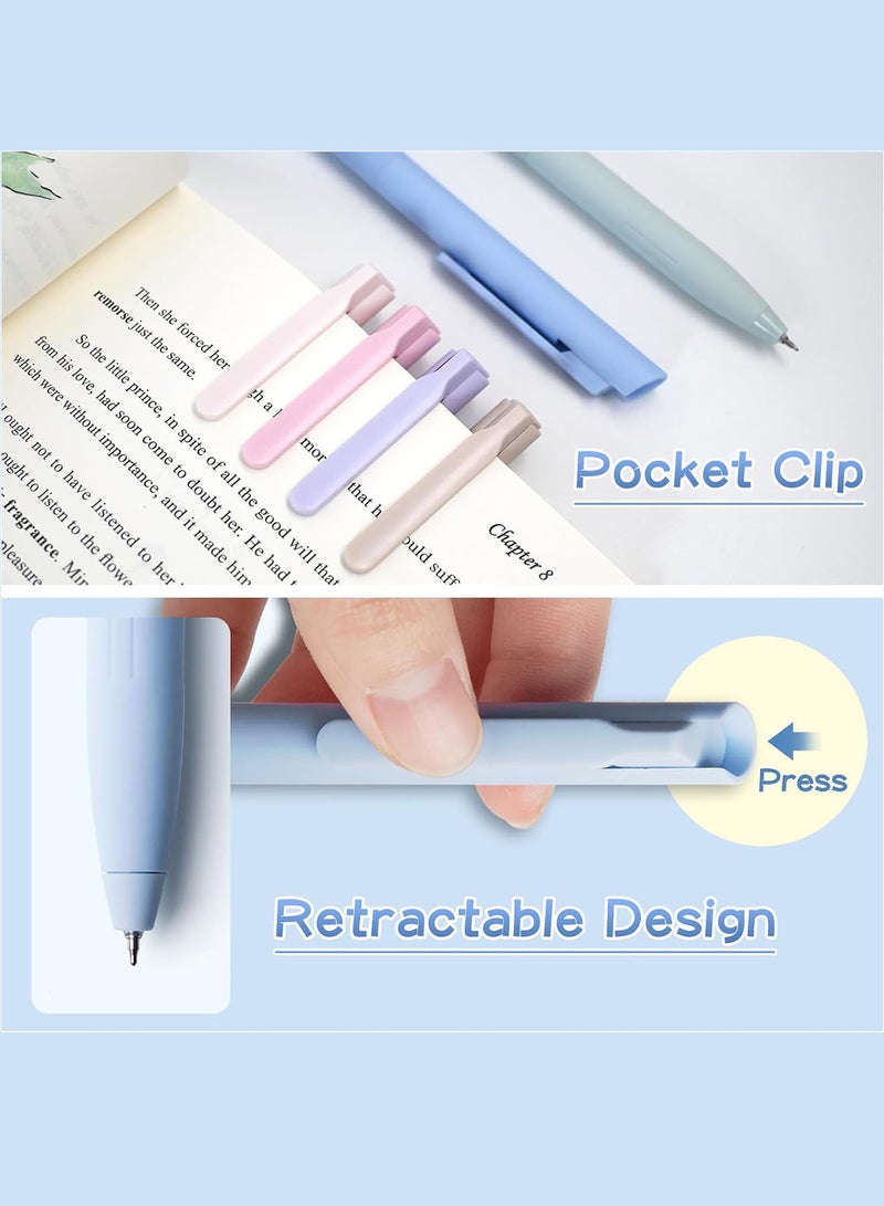 روعة 6 + 6pcs لون جل القلم القلم اللون 0.5mm سريع جاف ملون الحبر القلم القرطاسية مكتب الإمدادات المدرسية (6 أقلام + 6 تعبئة استبدال) - Image 3