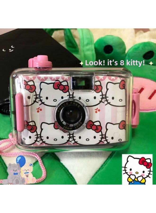 Generic Hello Kitty Film Camera Birthday Fool Camera Hot Girl Retro Kt Cat Cute Don't Send Film-Body Color:Kulomi-(Limited Time Buying) Camera Case Video Tutorial - Image 5