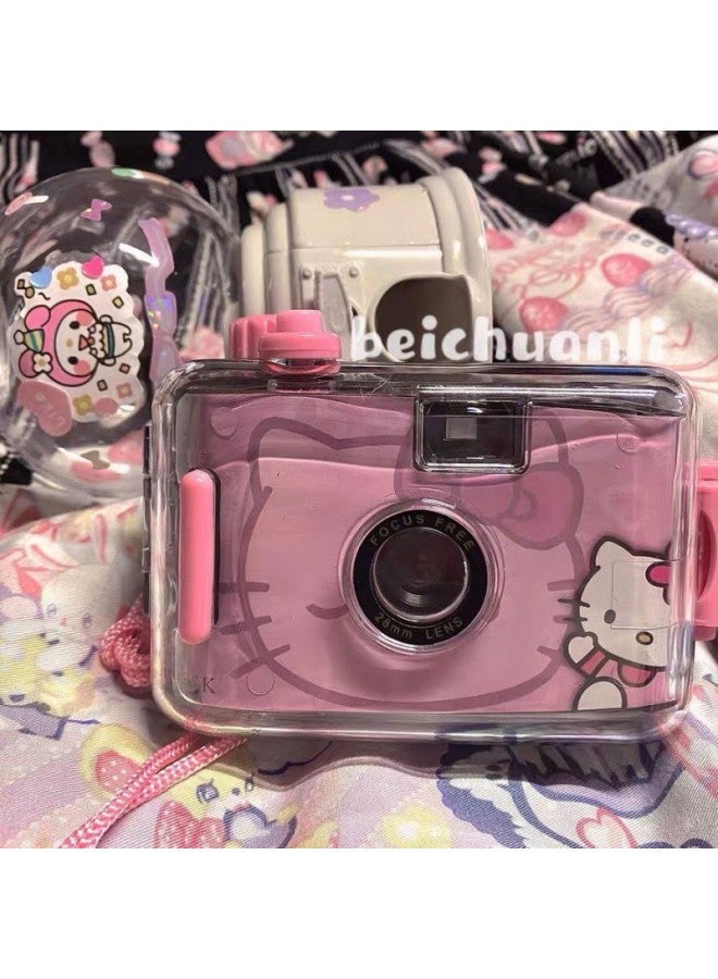 Generic Hello Kitty Film Camera Birthday Fool Camera Hot Girl Retro Kt Cat Cute Don't Send Film-Body Color:Kulomi-(Limited Time Buying) Camera Case Video Tutorial - Image 3