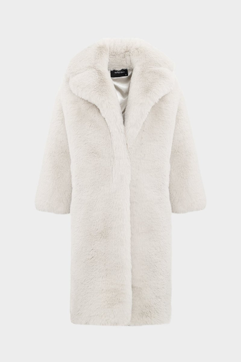 Açelya Okcu AÇELYAOKCU Premium Long Haired Women's Rex Faux Fur Coat  - Image 1