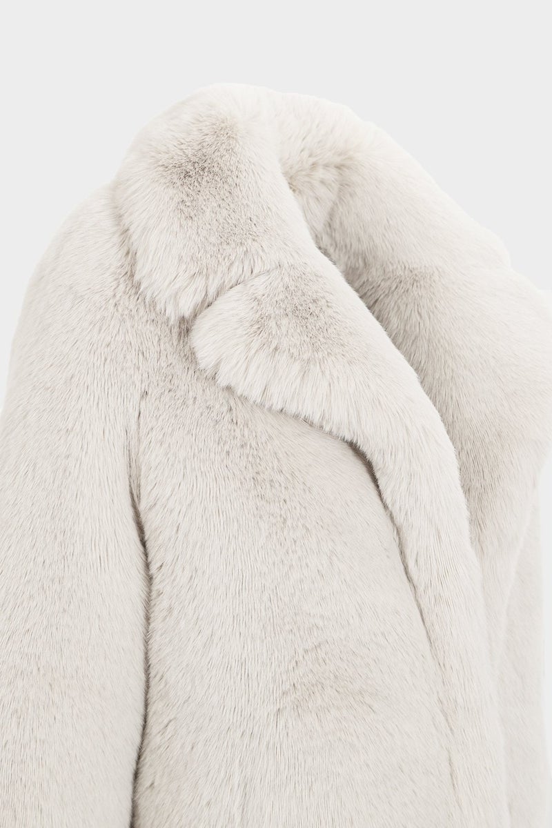 Açelya Okcu AÇELYAOKCU Premium Long Haired Women's Rex Faux Fur Coat  - Image 3