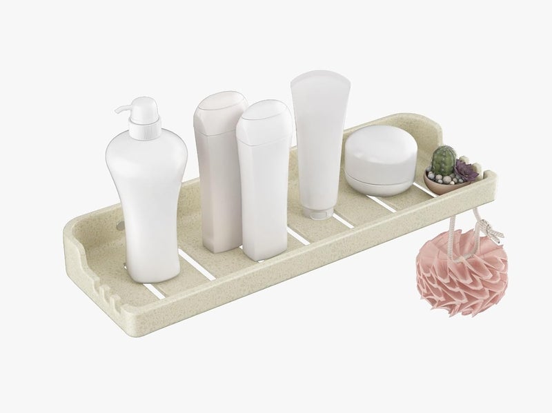 RAYNO Towel Shelf with Napkin Stand Bathroom Nepkin Ring Bathroom Towel Rack Sink Rack for Bathroom Sink Storage Organizer Bathroom Accessories Robe Hooks Shower Rack Marble Shower Rack - Image 2