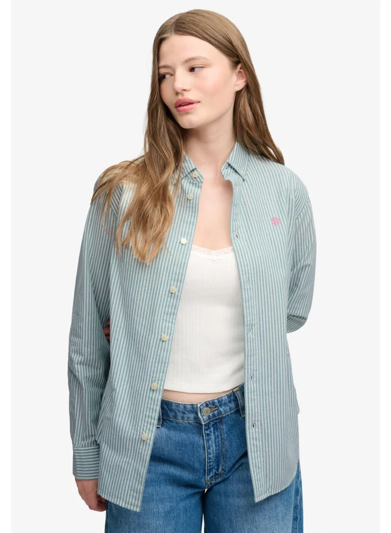 سوبر دراي Slim Oxford Button Down Long Sleeve Shirt