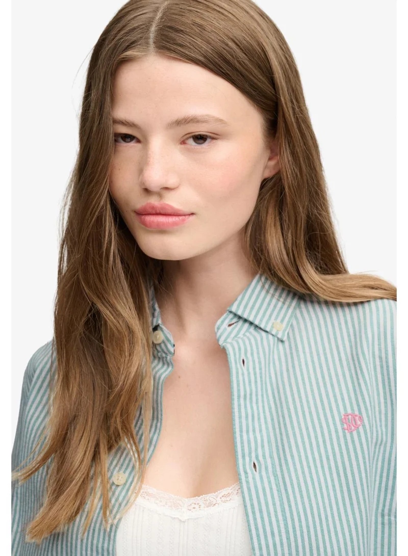 سوبر دراي Slim Oxford Button Down Long Sleeve Shirt
