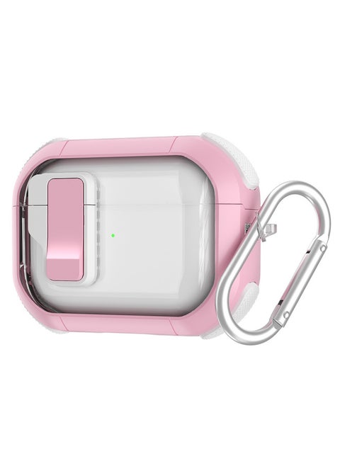 Transparent Ins Style Second Generation Bluetooth Airpods Case Pro Protective Cover Digital Computer Accessories-Color:Pink-Applicable Model:Airpods Pro2 Generation