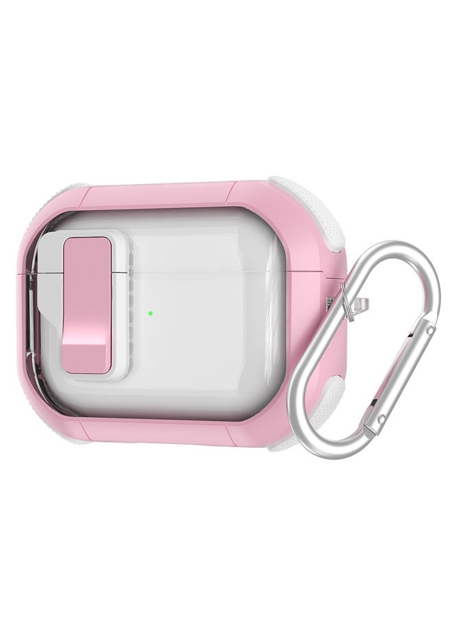 Generic - Transparent Ins Style Second Generation Bluetooth Airpods Case Pro Protective Cover Digital Computer Accessories-Color:Pink-Applicable Model:Airpods Pro2 Generation - Image 1