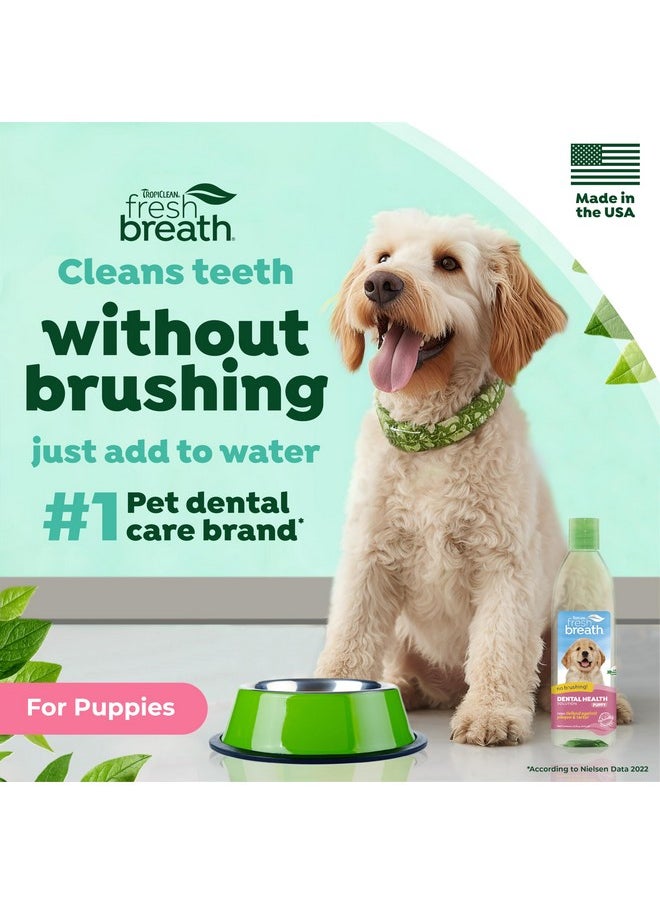 TropiClean - Fresh Breath For Puppy Breath | Breath Freshener | Puppy Dental Care Made Easy | Puppy Mouthwash | Made In The Usa | 16 Oz. - Image 1