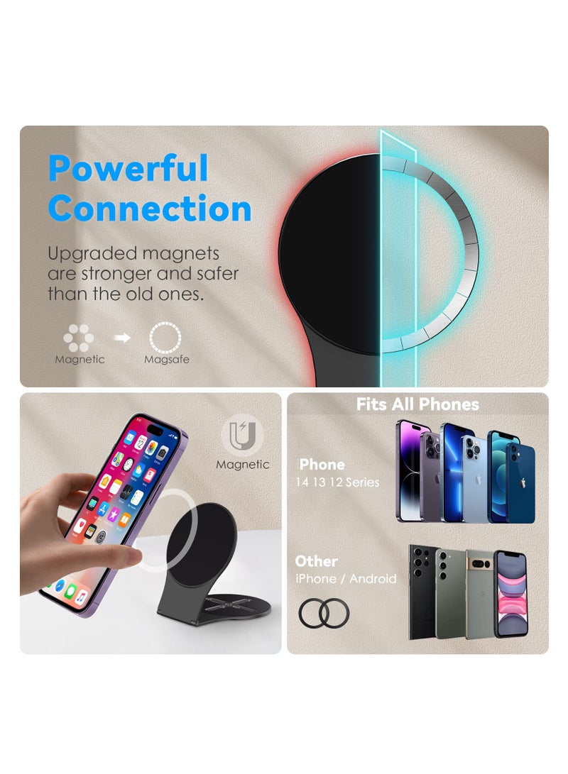 SYOSI, Magnetic Phone Holder for Laptop, Adjustable Cell Phone Stand Designed for Magsafe, Computer Monitor Side Mount Clip for iPhone, for Home Work Office - Image 5