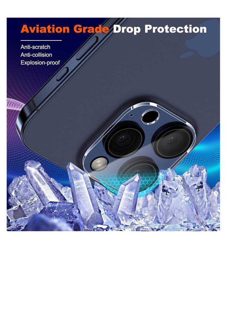 Generic - Transparent 9H Glass Camera Lens Protector Compatible for Apple iPhone (15 Pro / 15 Pro Max) - Image 1