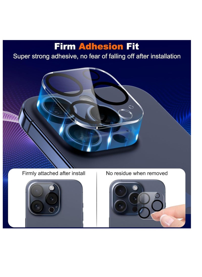 Generic - Transparent 9H Glass Camera Lens Protector Compatible for Apple iPhone (15 Pro / 15 Pro Max) - Image 1