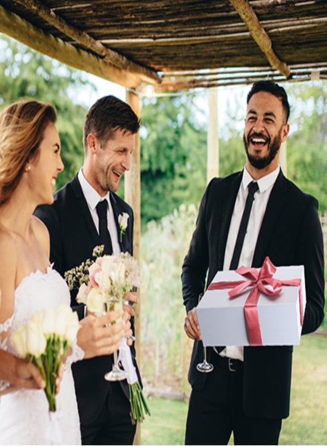 Ditwis 4 Pack 12x8x4 Inches Gift Boxes with Magnetic Closure Lids, White Magnetic Box for Wedding, Groomsmen Bridesmaid Proposal, Birthdays, Mother's Day - Image 3