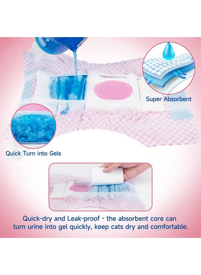 Pet Soft - Pet Soft Doggie Diapers Female - Disposable Dog Diapers for Girl Puppies Cats Diapers with Adjustable Tail Hole Cute Pink 36pcs (M, Pink) - Image 1