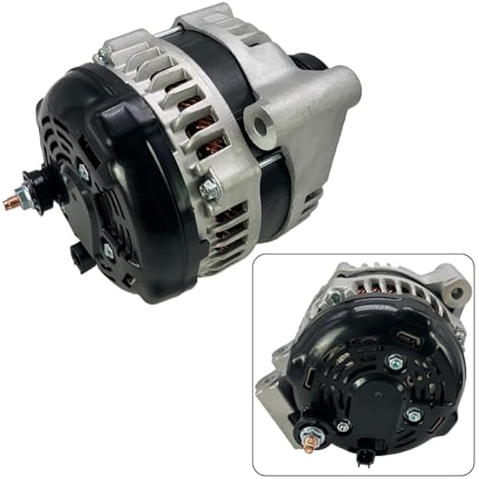 WHEELZEN Alternator With Drive Belt Tensioner & Idler Pulley & Belt Kit Fit for Chrysler 200 Town & Country Dodge Avenger Grand Caravan Journey Ram C/V V6 3.6L, Replace 4801624AD 68272108AA 68272108AB - Image 3