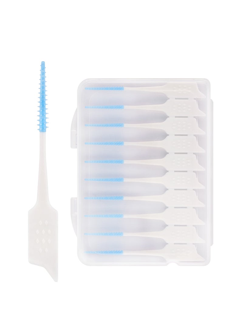 PESITRO Double-Care Toothpick | Interdental Brush | Dual-Ended Design with Soft Rubber Microbrush and Precision Pick | Ergonomic Non-Slip Handle | Latex-Free, Reusable (Medium) - Image 1