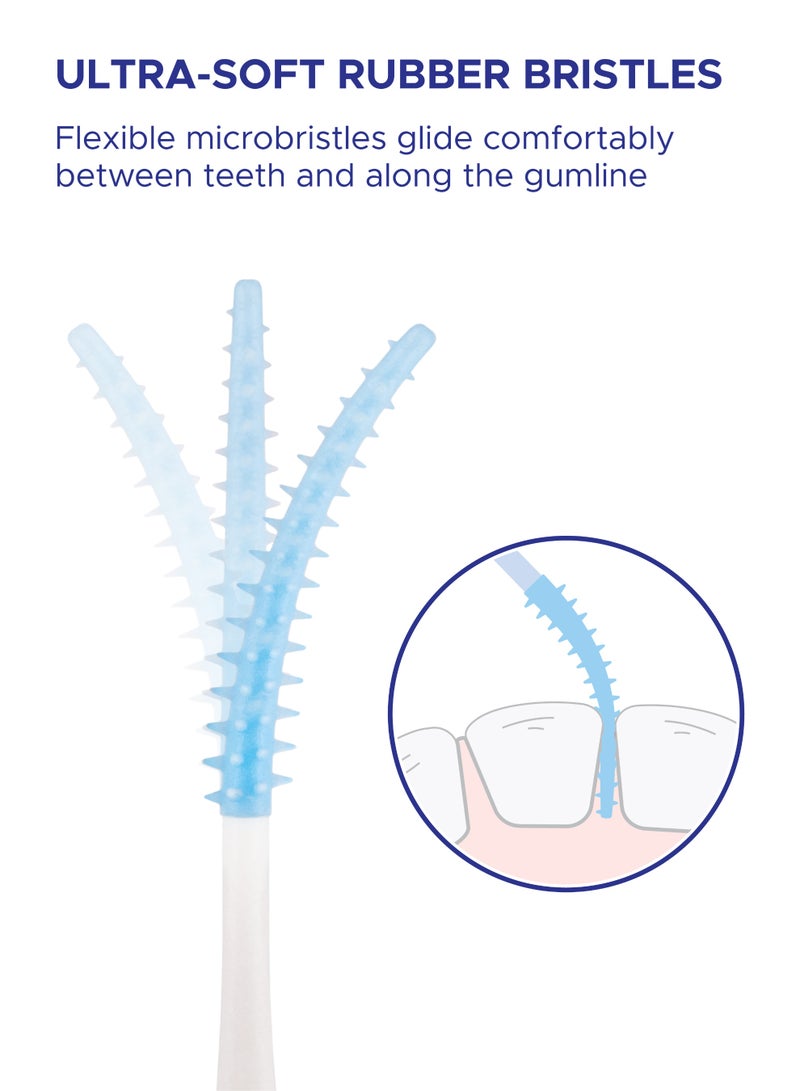 PESITRO Double-Care Toothpick | Interdental Brush | Dual-Ended Design with Soft Rubber Microbrush and Precision Pick | Ergonomic Non-Slip Handle | Latex-Free, Reusable (Medium) - Image 4
