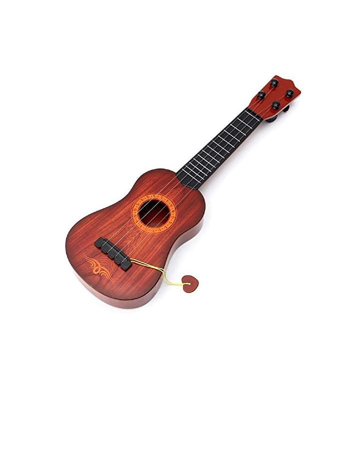 Guitar 4 String Musical Acoustic Toys for Kids, Guitar Learning Toy for Beginners, Musical Instrument for Kids, Musical Learning Toy for Kids, Acoustic Toys, Brown, 3+ Years, (1 Piece Pack) - Image 1
