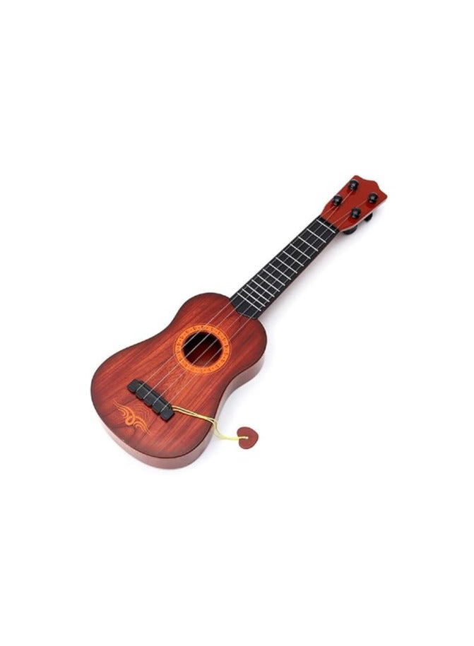 Guitar 4 String Musical Acoustic Toys for Kids, Guitar Learning Toy for Beginners, Musical Instrument for Kids, Musical Learning Toy for Kids, Acoustic Toys, Brown, 3+ Years, (1 Piece Pack) - Image 2
