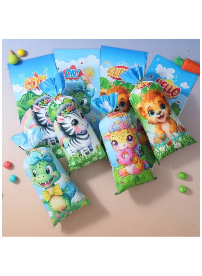 Eid Gift Bags – Set of 25 Plastic Gift Bags with Gold Ribbon Ties for Gifts and Sweets, Perfect for Eid Celebrations, Birthday Parties, and Baby Showers - Image 3