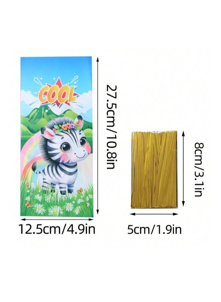 Eid Gift Bags – Set of 25 Plastic Gift Bags with Gold Ribbon Ties for Gifts and Sweets, Perfect for Eid Celebrations, Birthday Parties, and Baby Showers - Image 2