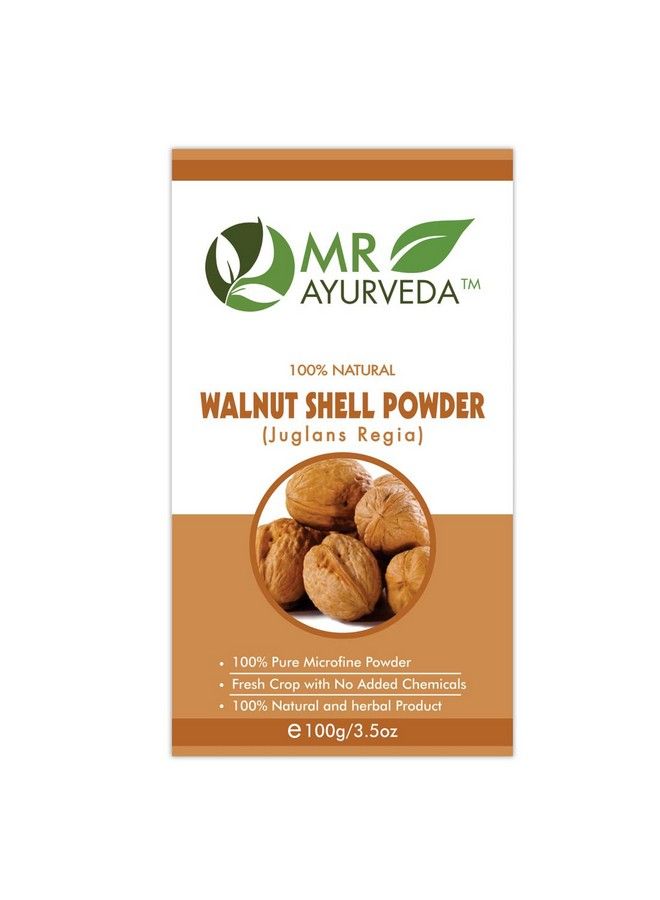 MR Ayurveda 100% مسحوق قشور الجوز العضوي؛ مسحوق قشور الجوز للتقشير؛ مسحوق قشور الجوز للبشرة؛ مسحوق قشور الجوز للشعر 100 جرام - Image 1