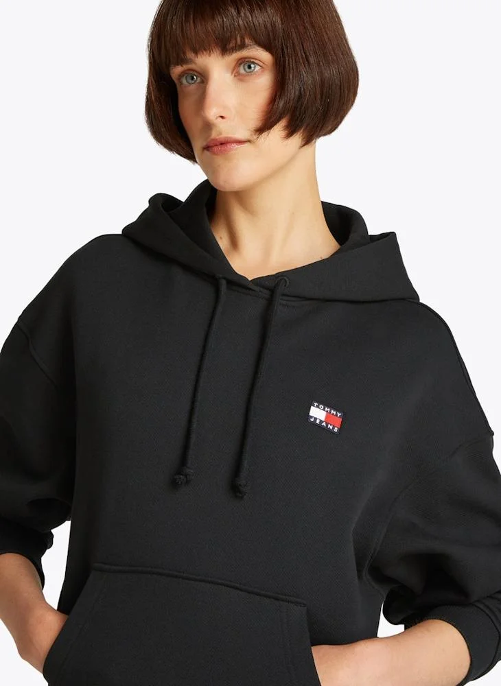 تومي جينز Drawstring Pocket Detail Hoodie