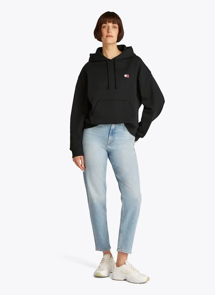 تومي جينز Drawstring Pocket Detail Hoodie