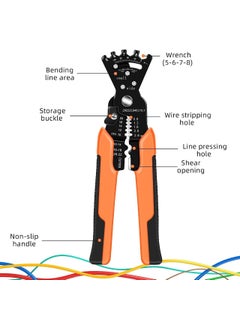 HITWA HITWA 5 in 1 Multifunctional Wire Stripper Pliers Cable Stripper Cutter Crimper Tool for Wire Cutting Winding Wire Bending for Electrician Pack of 1 Multicolor  - Image 4
