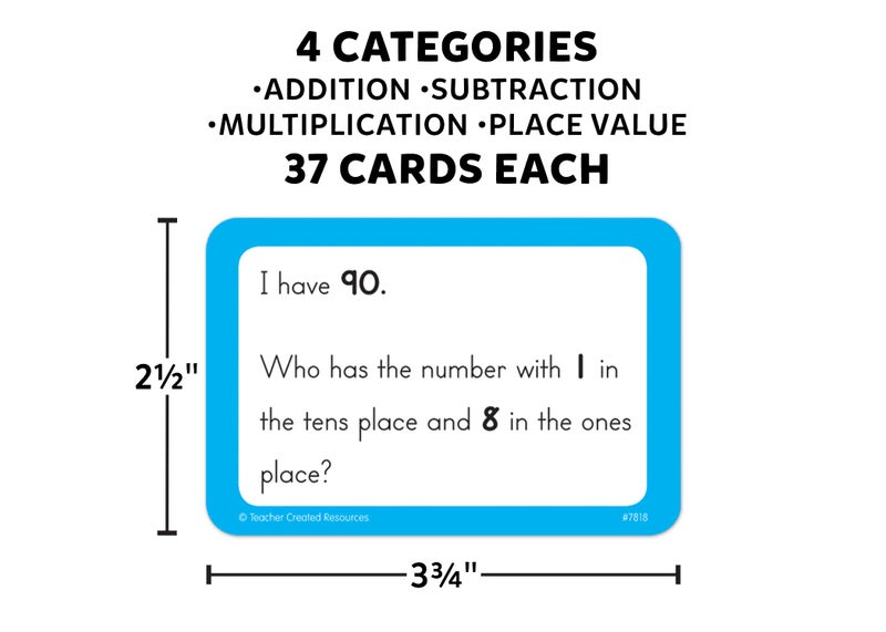 Teacher Created Resources I Have... Who Has...? Math Games Grade 2-3 (7818) - Image 3