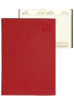 Psi 2025 Executive Diary With Red PU Cover 17x24cm Size  - Image 1