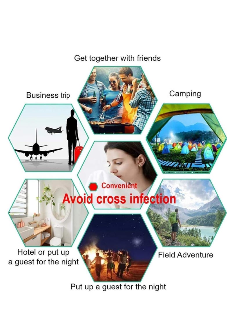 SOLARAE Premium Compressed Towel Tablet Wet and Dry Disposable Thicker Larger Essential Face Washcloths For Travel Camping Hiking Outdoor Sports Beyond Pure Cotton Home Beauty 20PCS - Image 4