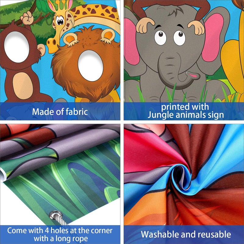 BPA Jungle Safari Animals Birthday Backdrop - Image 4