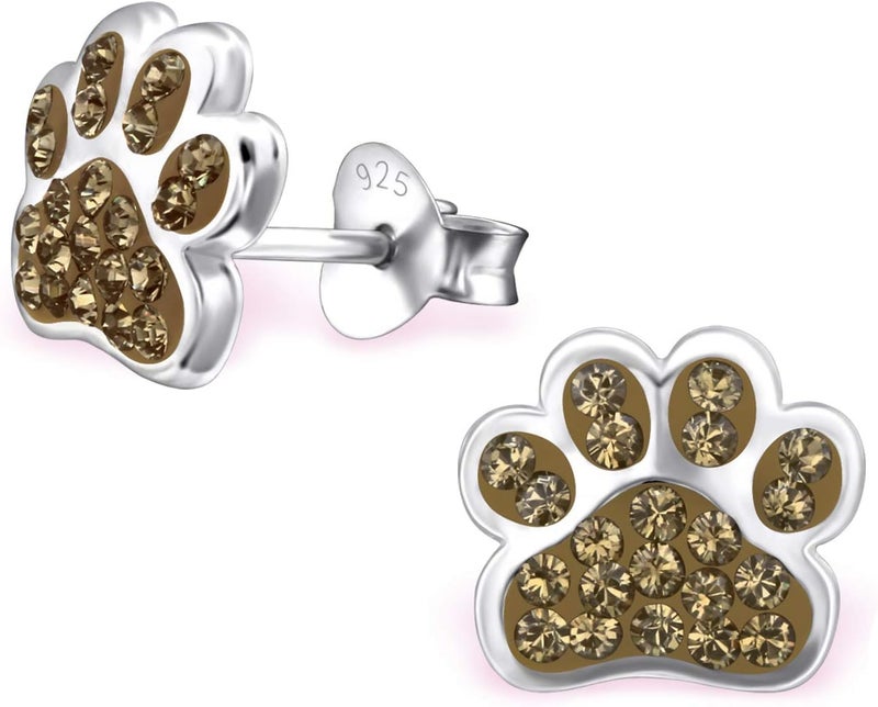 ICYROSE 925 Sterling Silver Paw Print Stud Earrings (Choose Your Style) (Nickel Free) - Image 1