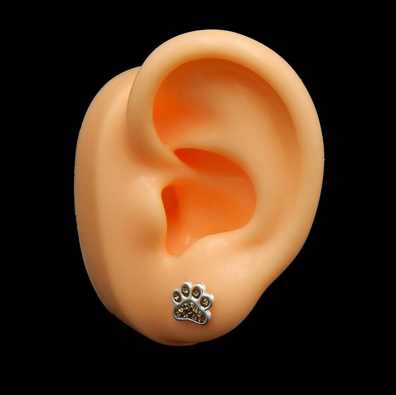 ICYROSE 925 Sterling Silver Paw Print Stud Earrings (Choose Your Style) (Nickel Free) - Image 2