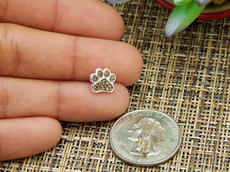 ICYROSE 925 Sterling Silver Paw Print Stud Earrings (Choose Your Style) (Nickel Free) - Image 3