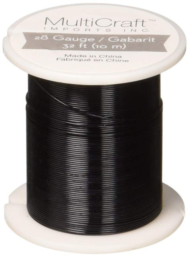 Multicraft Imports 28 Gauge Metallic Beading & Jewelry Wire, 32', Black - Image 1