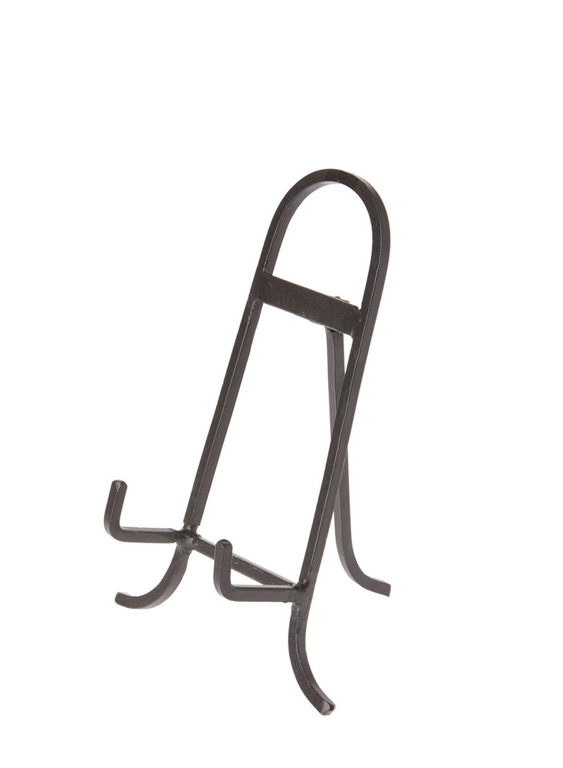 Bard's Antique Black Wrought Iron Easel, 8.75" H x 7" W x 4" D (For 7.5" - 12" Plates)