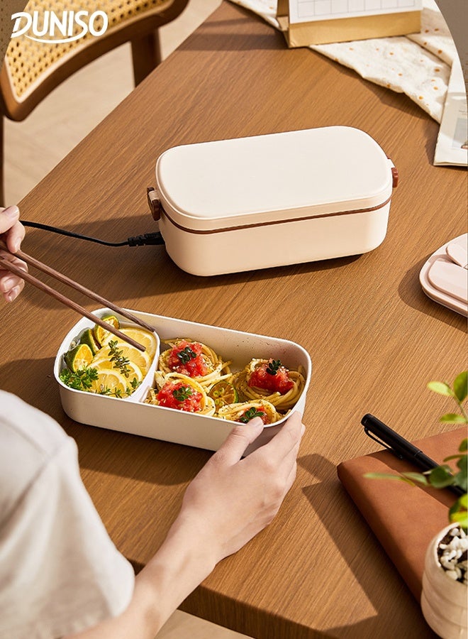 DUNISO Electric Lunch Box Portable Heated Food Warmer Heated Lunch Box 304 stainless steel Leakproof Electric Thermal Lunch Box Multi-Function Self Cooking Food Warmer Lunchbox for Office  - Image 1