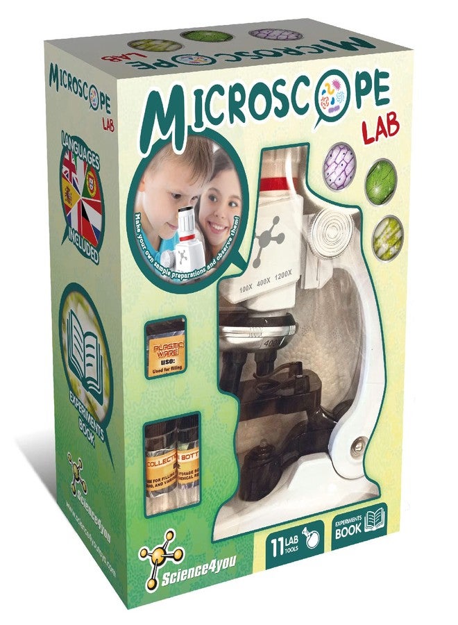 Science4you Microscope Lab - Kids´ Microscope Kit for 8+ Year Old + Manual with Experiments + 11 Lab Tools, Educational Science Toy and Gift for Kids 6 7 8 9 10 11 12+ Year olds - Image 1