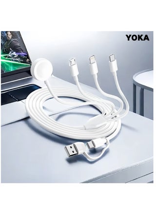 Super Charging 4-in-1 Multi Cable for Apple Watch & Devices - All-in-One USB A/C Charger with Lightning, Type-C, Micro, Magnetic Connectors - Ultimate Travel Solution - pzsku/Z122E94FFFE2C049EAF84Z/45/_/1725279049/f0603d26-9500-49b7-b98e-b1c2f5fa4569