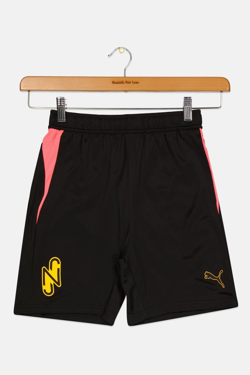 PUMA شورت كرة القدم من بومة x NJR بشعار العلامة التجارية، أسود - Image 1