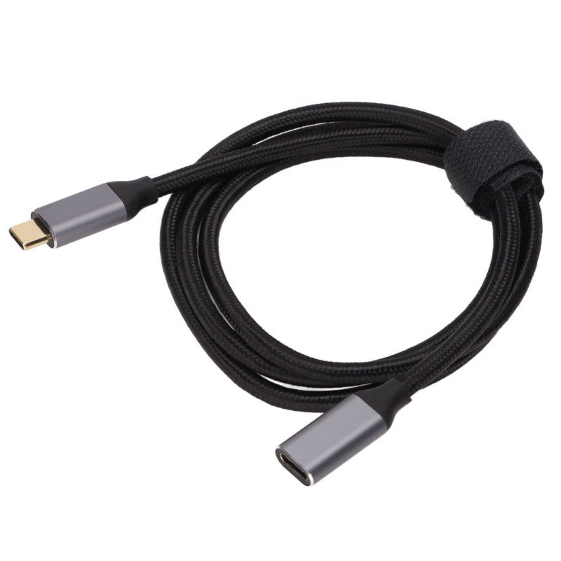 اس اس كابل تمديد USB C ذكر إلى أنثى 1 متر 3.3 قدم مضفر بالنايلون - شريحة ذكية 100 واط PD 5A لبث الشاشة عالي الدقة - Image 2