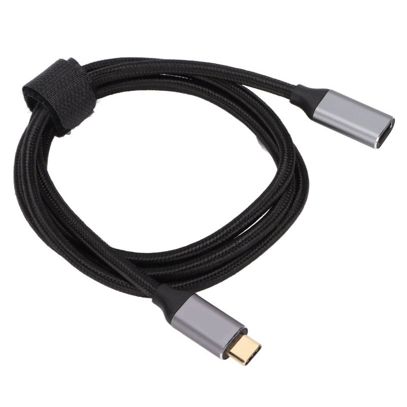 اس اس كابل تمديد USB C ذكر إلى أنثى 1 متر 3.3 قدم مضفر بالنايلون - شريحة ذكية 100 واط PD 5A لبث الشاشة عالي الدقة - Image 5