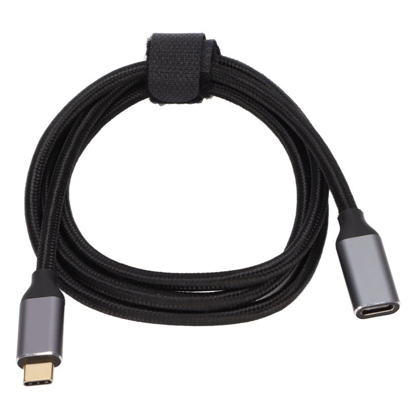 اس اس كابل تمديد USB C ذكر إلى أنثى 1 متر 3.3 قدم مضفر بالنايلون - شريحة ذكية 100 واط PD 5A لبث الشاشة عالي الدقة - Image 1