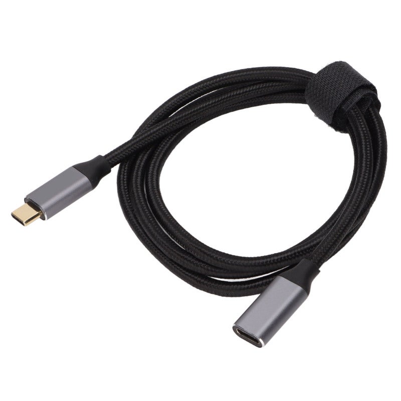 اس اس كابل تمديد USB C ذكر إلى أنثى 1 متر 3.3 قدم مضفر بالنايلون - شريحة ذكية 100 واط PD 5A لبث الشاشة عالي الدقة - Image 3
