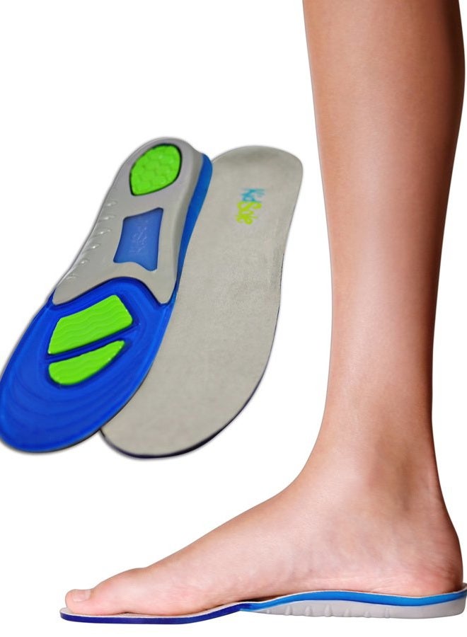 KidSole Children's Athletic Gel Insoles for Cushion and Comfort for Active Children ((24 cm) Kids Size 2-6) - Image 1