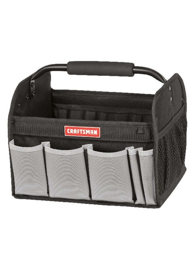 CRAFTSMAN 7-Pocket Ballistic Nylon Tool Tote Black and Grey 10 x 12 x 12 Inch CMST512700 