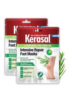 Kerasal Intensive Repair Foot Mask Foot Mask For Cracked Heels And Dry Feet 2 Count (Pack Of 2)  - Image 2
