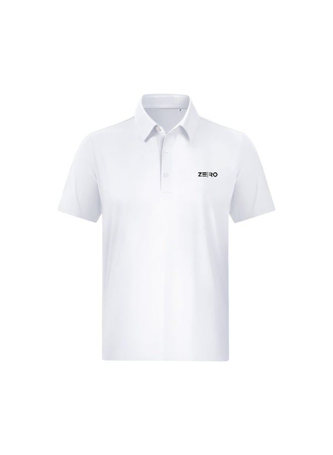 ZE|RO Men’s Slim Fit Collar Polo T-Shirts - White - Image 1